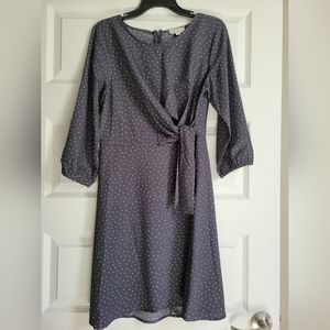 Loft Outlet grey dress with tie